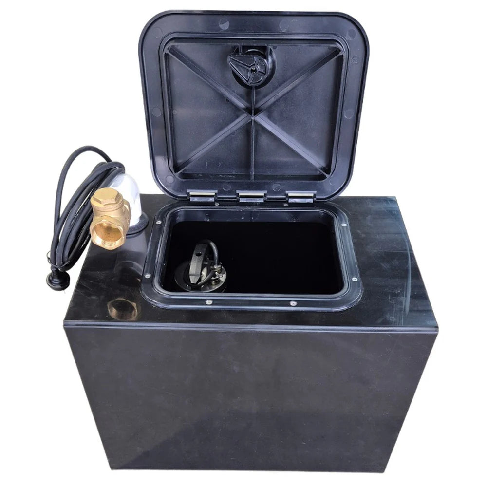 Plastic 75L Pump Chamber c/w Submersible Vortex Pump image 2