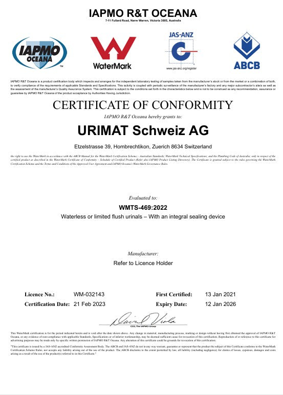 Certificate of Conformity