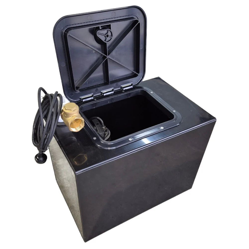 Plastic 75L Pump Chamber c/w Submersible Vortex Pump image 1