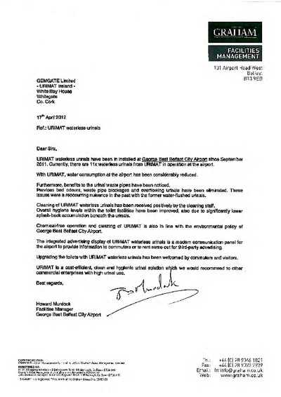 Graham Facility Management reference letter