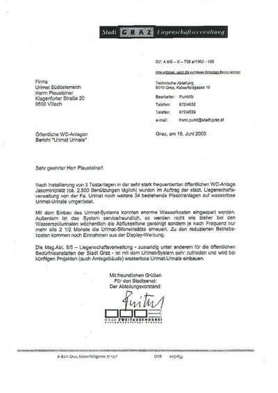 City of Graz reference letter